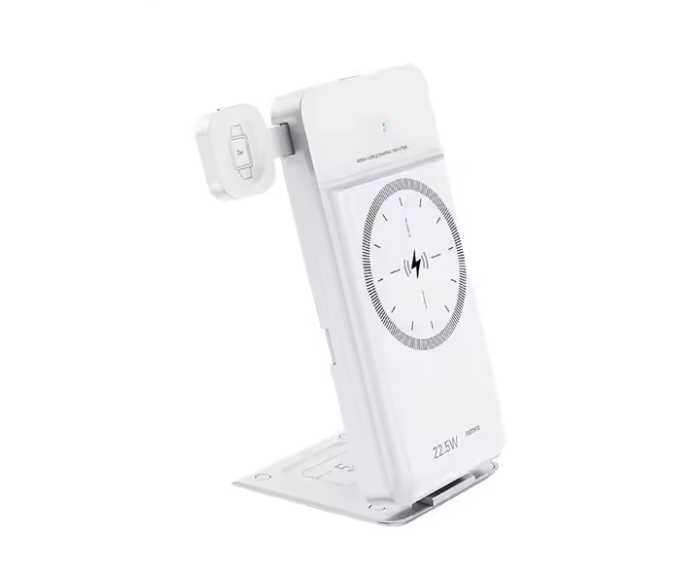 REMAX RPP-D3 10000mAh 5-in-1 portable folding stand with magnetic 15W wireless charging