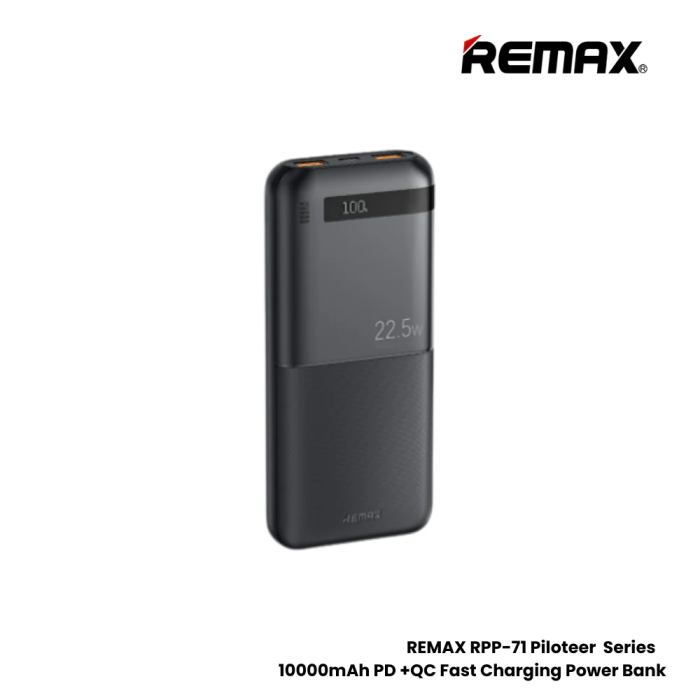 REMAX RPP-71 10000mAh Navigator 20W+22.5W PD+QC Fast Charging Power Bank