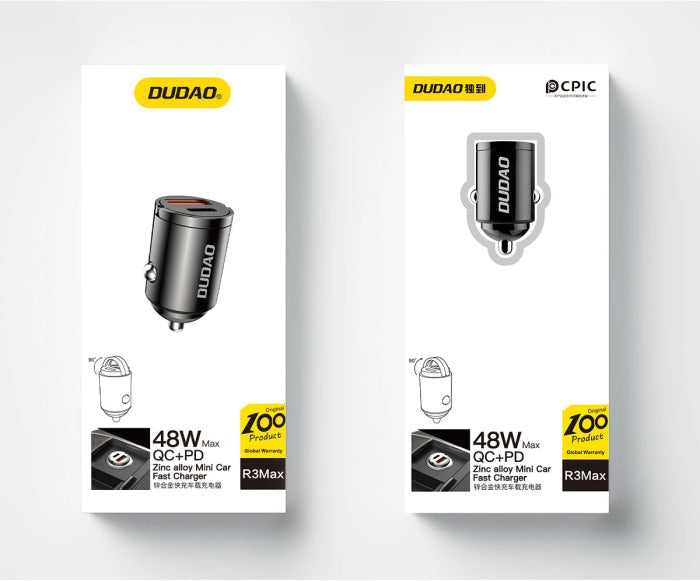 DUDAO R3Max PD 30W+QC Aluminum Alloy Fast Charging Car Charger