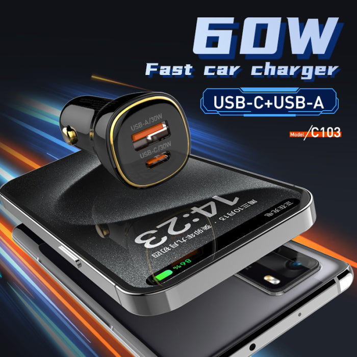 LDNIO C103 60W Car Charger