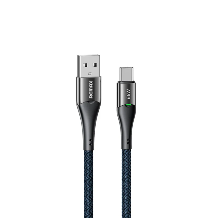 REMAX RC-C117 A-C 66W Smart Power-off Fast Charging Data Cable With Light 1.2M