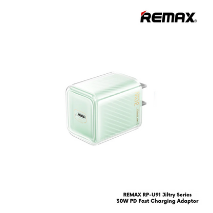 REMAX RP-U91 30W PD+QC GaN Multi-compatible Fast Charging Travel Adapter