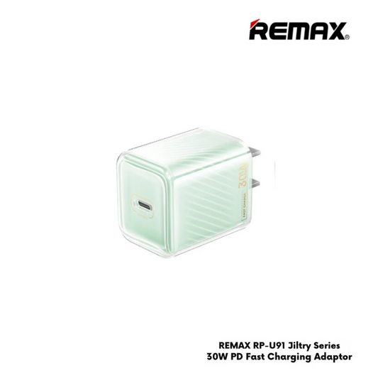 REMAX RP-U91 30W PD+QC GaN Multi-compatible Fast Charging Travel Adapter