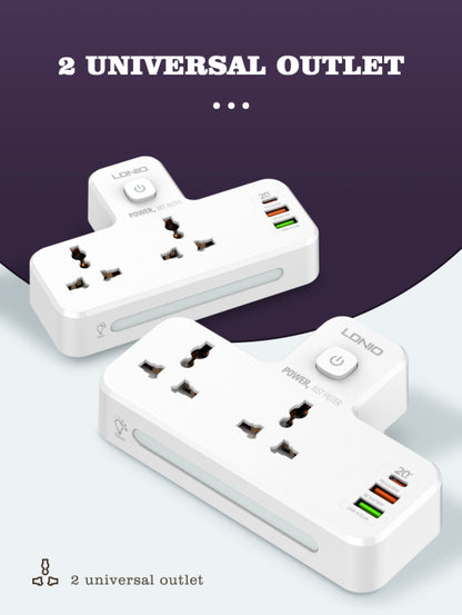 LDNIO SC2311 2 Power Socket + 3USB 20W Universal Power Socket