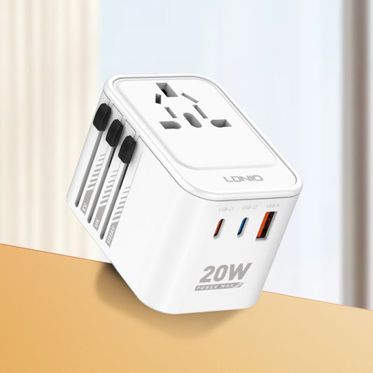 LDNIO Z9 3 USB Ports 20W GaN Travel Adapter