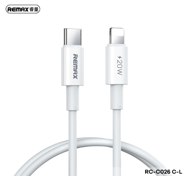 REMAX RC-C026 C-L Dongfeng Series 20W PD Fast Charging Data Cable 1M