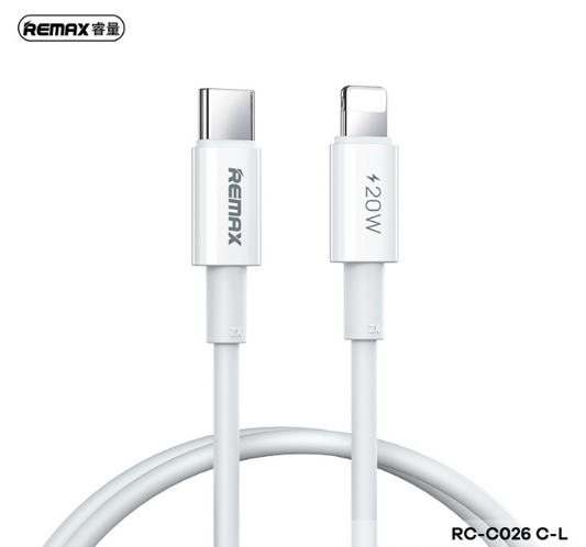 REMAX RC-C026 C-L Dongfeng Series 20W PD Fast Charging Data Cable 1M