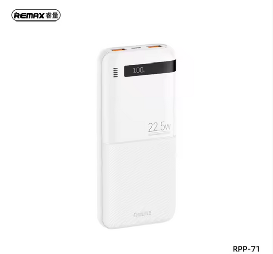 REMAX RPP-71 10000mAh Navigator 20W+22.5W PD+QC Fast Charging Power Bank