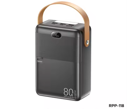 REMAX RPP-118 80000mAh Navigator 27W+22.5W PD+QC Fast Charging Power Bank