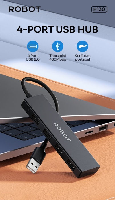 ROBOT H130 USB2.0 4-Port HUB Black