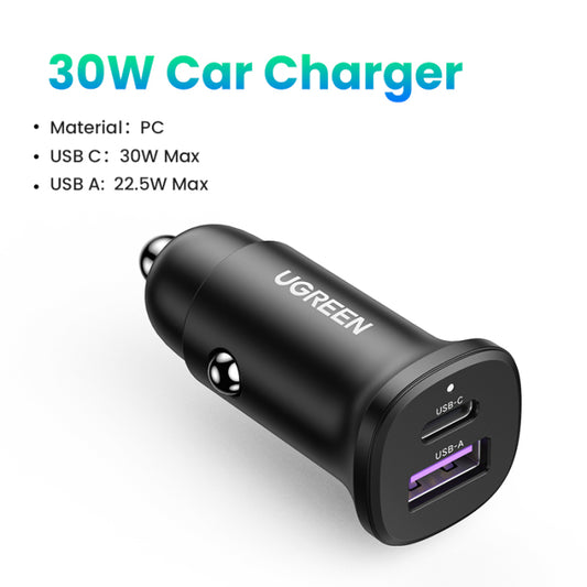 UGREEN EC305 Dual port 30W Fast Car Charger