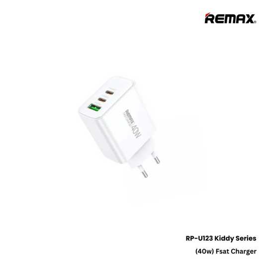 REMAX RP-U123 40W 1A+2C Fast Charging Travel Adapter