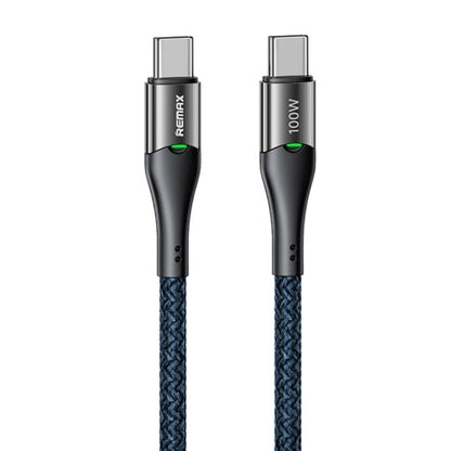 REMAX RC-C115 C-C 100W Smart Power-off Fast Charging Data Cable With Light 1.2M