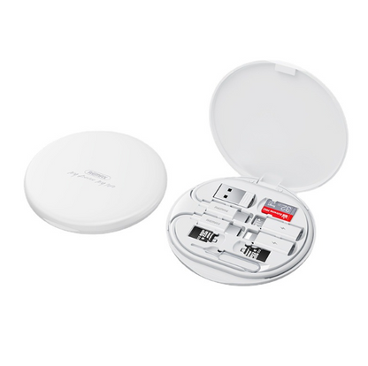 REMAX RP-W80 15W Multi-function Desktop Wireless Fast Charging Data Cable Storage Box