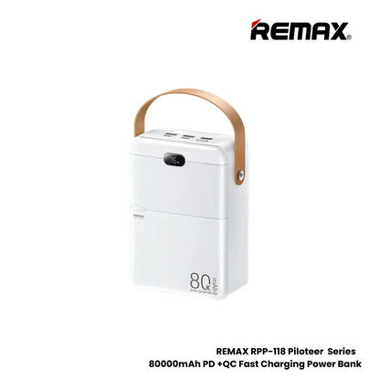 REMAX RPP-118 80000mAh Navigator 27W+22.5W PD+QC Fast Charging Power Bank