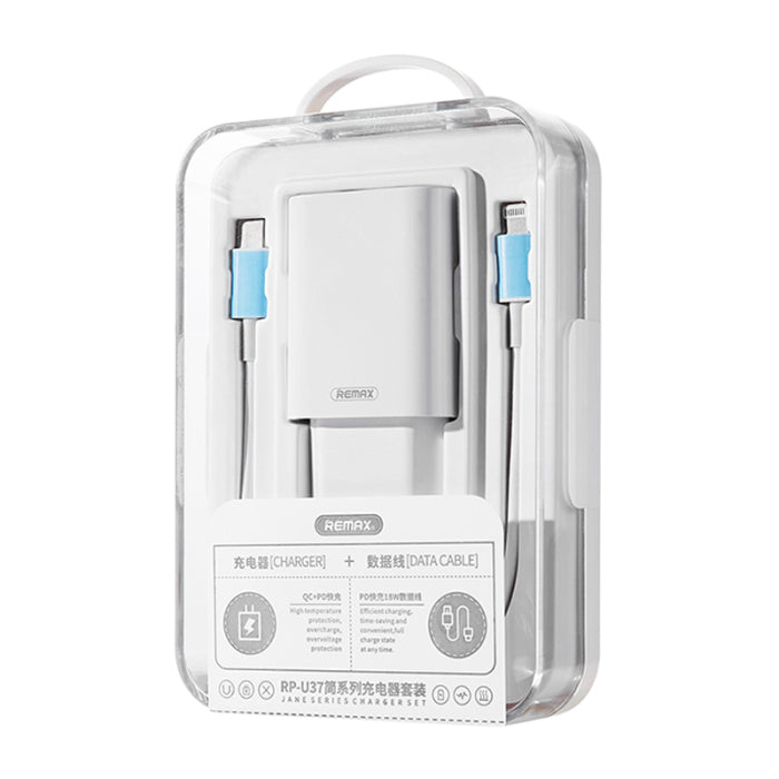 REMAX RP-U37 QC+PD Fast Charging Adapter Set( European Plug)
