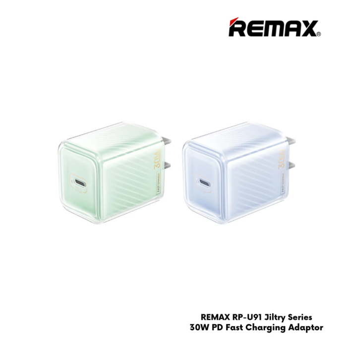 REMAX RP-U91 30W PD+QC GaN Multi-compatible Fast Charging Travel Adapter