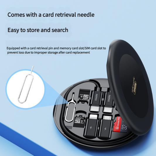 REMAX RP-W80 15W Multi-function Desktop Wireless Fast Charging Data Cable Storage Box