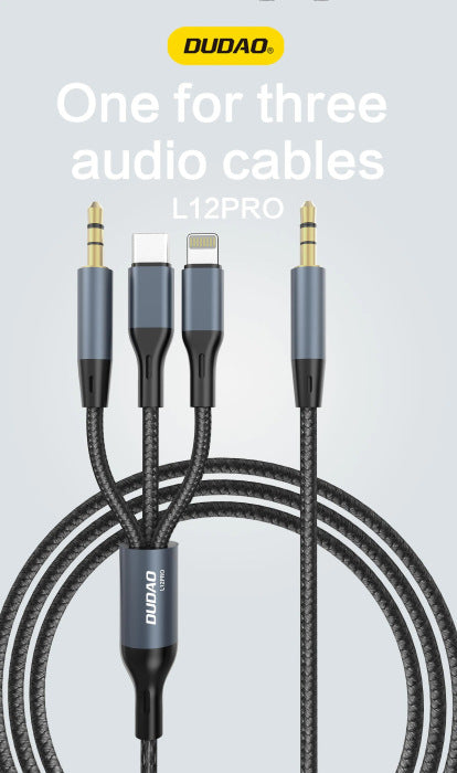 DUDAO L12Pro 3-in-1 Audio Cable