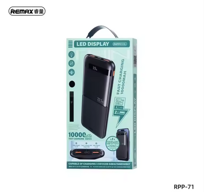 REMAX RPP-71 10000mAh Navigator 20W+22.5W PD+QC Fast Charging Power Bank