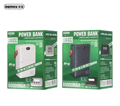 REMAX RPP-118 80000mAh Navigator 27W+22.5W PD+QC Fast Charging Power Bank