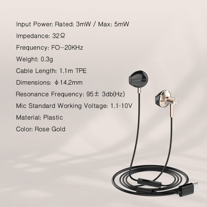 LDNIO HP09C Type-c Wired Earphone