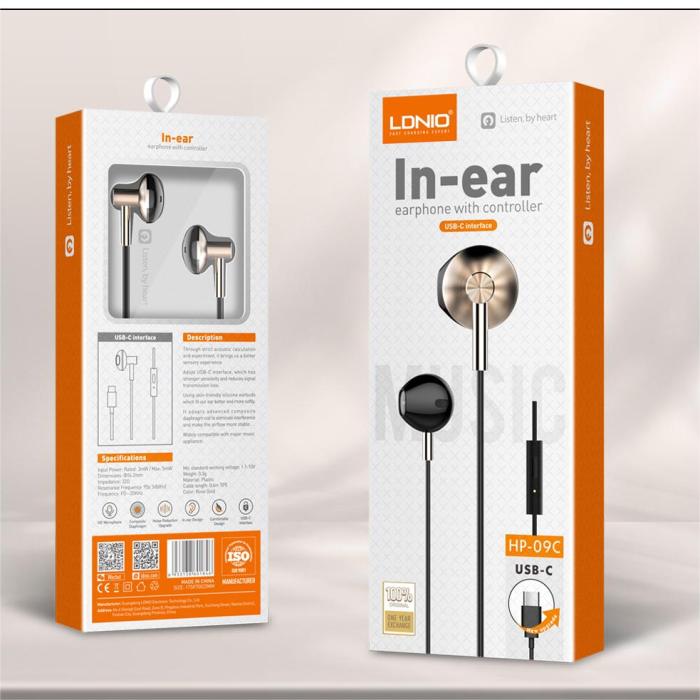 LDNIO HP09C Type-c Wired Earphone