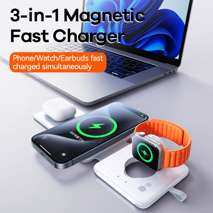 REMAX RP-W87 22.5W Multifunctional Desktop Night Light,4-in-1 Folding Stand Wireless Charger
